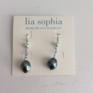 Lia Sophia blue drop earrings